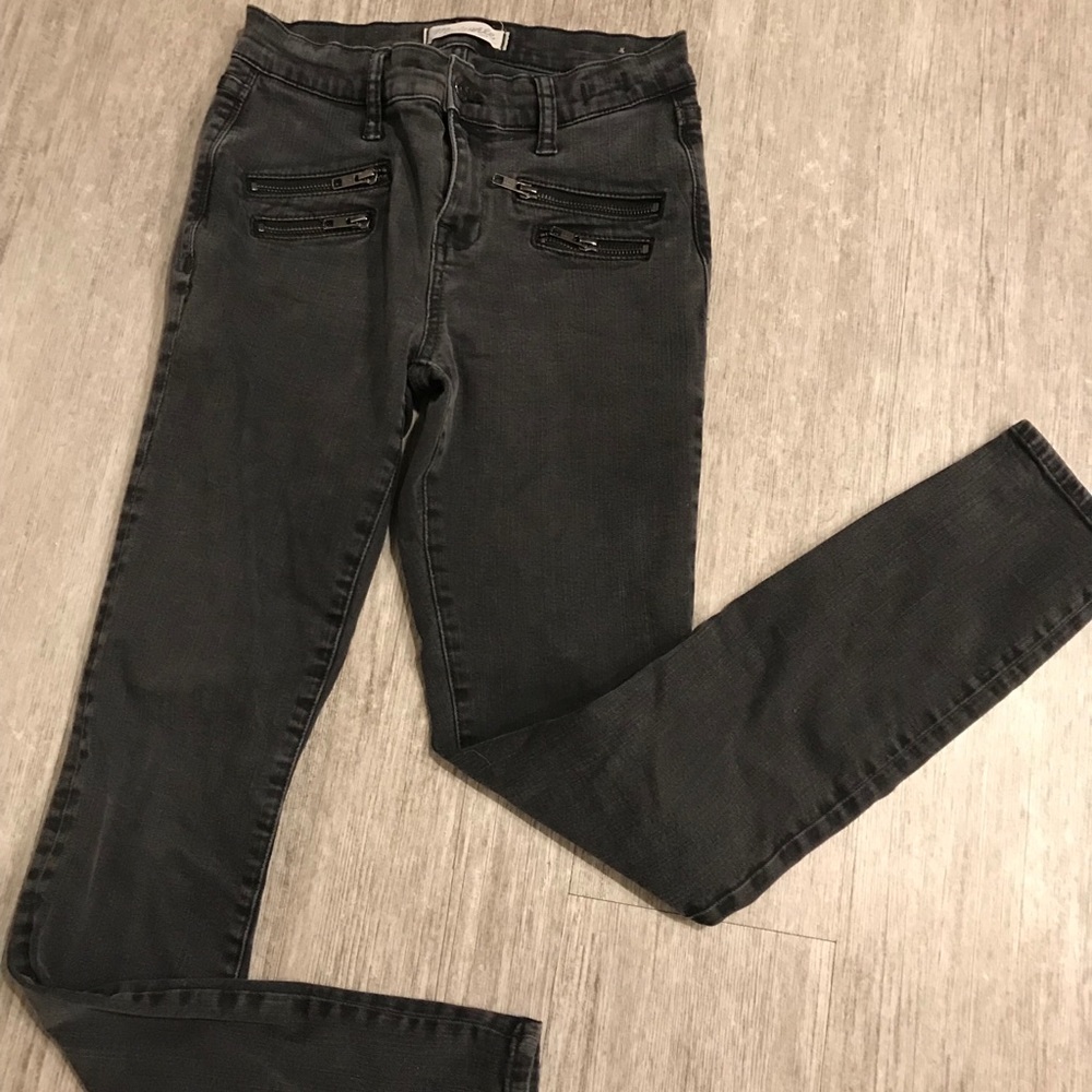 Madewell Skinny Skinny black/grey wash denim pants